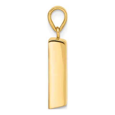 14K Yellow Gold Bar Pendant – view 3