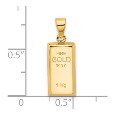 14K Yellow Gold Bar Pendant – view 5