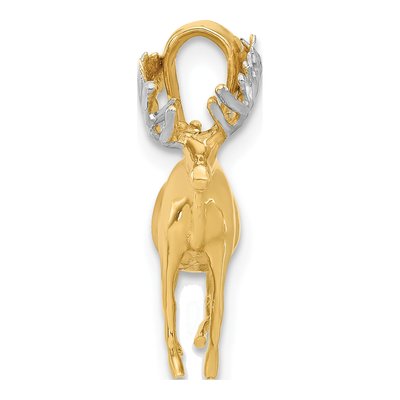 14K Yellow Gold 3-D Moose Pendant – view 3