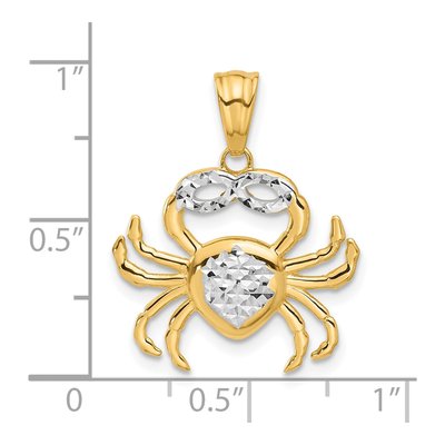14K Yellow Gold Crab Pendant – view 5