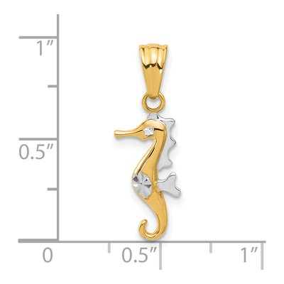 14K Yellow Gold Seahorse Pendant – view 5