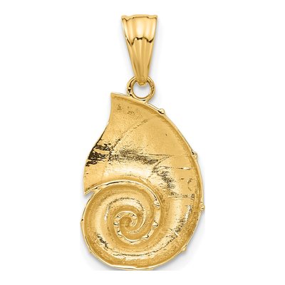 14K Yellow Gold Nautilus Shell Pendant – view 4