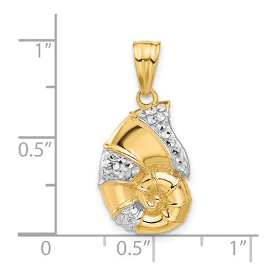 14K Yellow Gold Nautilus Shell Pendant – view 5