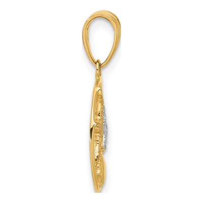 14K Yellow Gold Starfish Seashell Pendant – view 3