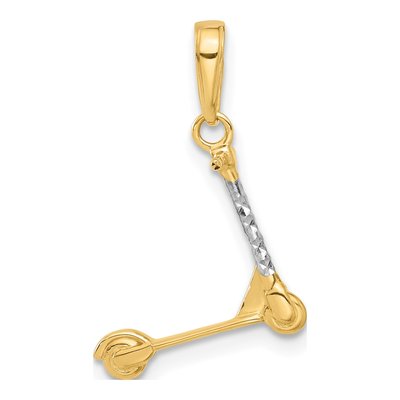 14K Yellow Gold 3-D Scooter Pendant – view 3