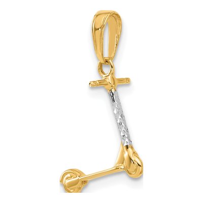 14K Yellow Gold 3-D Scooter Pendant – view 4