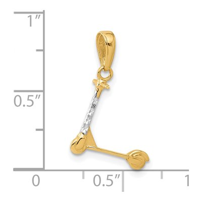 14K Yellow Gold 3-D Scooter Pendant – view 5