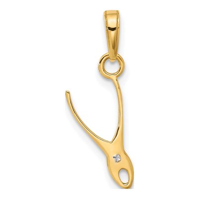 14K Yellow Gold Diamond-Cut 3D Pliers Pendant – view 3