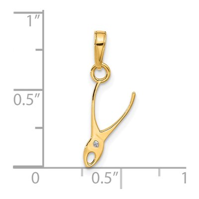 14K Yellow Gold Diamond-Cut 3D Pliers Pendant – view 4