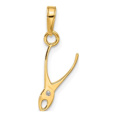 14K Yellow Gold Diamond-Cut 3D Pliers Pendant