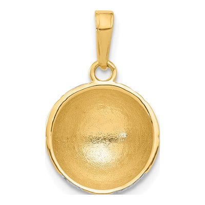 14K Yellow Gold Diamond-Cut Soccer Ball Pendant – view 4