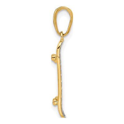 14K Yellow Gold Skateboard Pendant – view 3