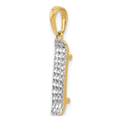 14K Yellow Gold Skateboard Pendant – view 5
