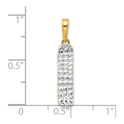 14K Yellow Gold Skateboard Pendant – view 6