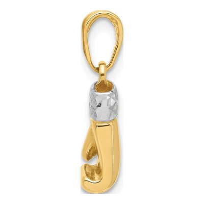 14K Yellow Gold Diamond-Cut Boxing Glove Pendant – view 3