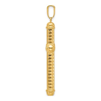 14K Yellow Gold Diamond-Cut Cross Pendant – view 3