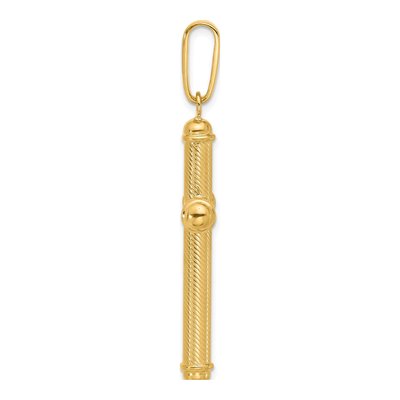 14K Yellow Gold Textured Cross Pendant – view 3