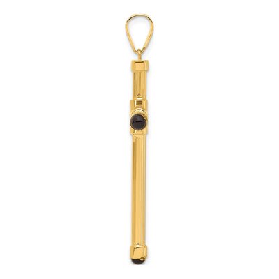 14K Yellow Gold Black Onyx Cross Pendant – view 3