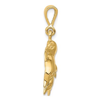 14K Yellow Gold Three Dolphin Pendant – view 3