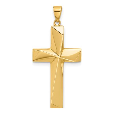 14K Yellow Gold Cross Pendant