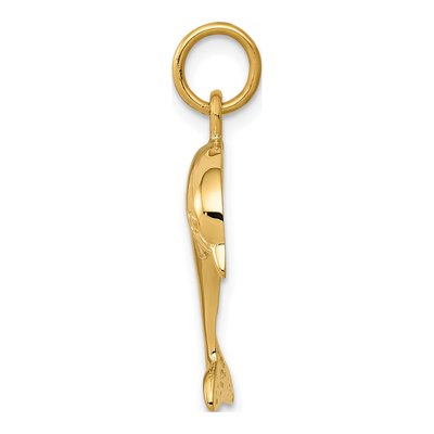 14K Yellow Gold Dolphin Pendant – view 3