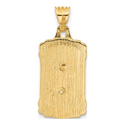 14K Yellow Gold Dog Tag Cross Pendant – view 4