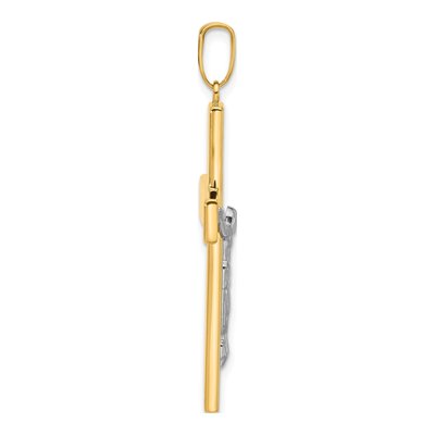 14K Two-Tone Gold Crucifix Pendant – view 3