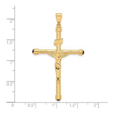 14K Yellow Gold Onyx Crucifix Pendant – view 5