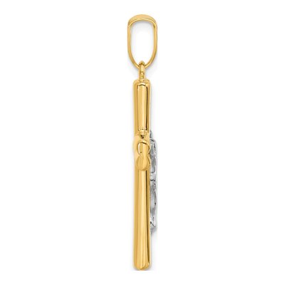 14K Two-Tone Gold Crucifix Pendant – view 3