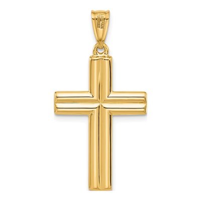 14K Two-Tone Gold Crucifix Pendant – view 4