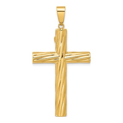 14K Yellow Gold Crucifix Pendant – view 4