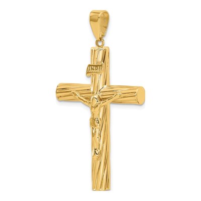 14K Yellow Gold Crucifix Pendant – view 5