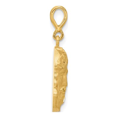 14K Yellow Gold Jesus Medal Pendant – view 2