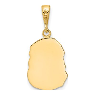 14K Yellow Gold Jesus Medal Pendant – view 3