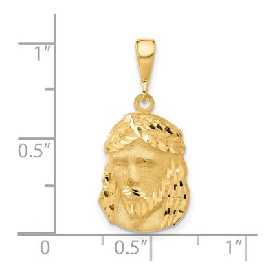 14K Yellow Gold Jesus Medal Pendant – view 4
