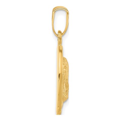 14K Yellow Gold Jesus Medal Pendant – view 3