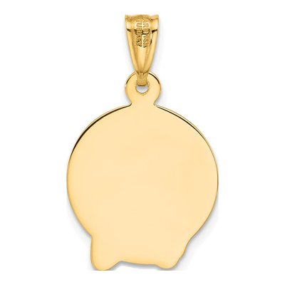 14K Yellow Gold Jesus Medal Pendant – view 4