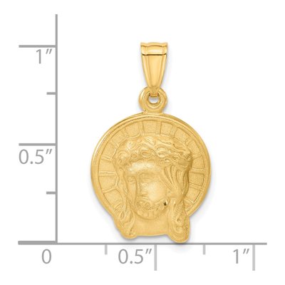 14K Yellow Gold Jesus Medal Pendant – view 5