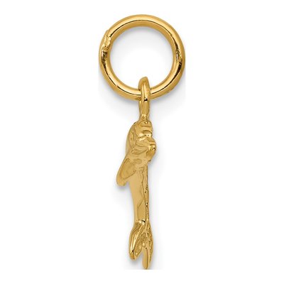 14K Yellow Gold Dolphin Pendant – view 3