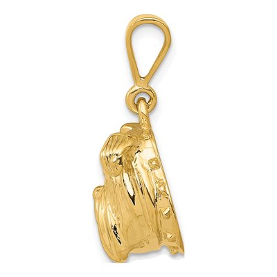 14K Yellow Gold Bulldog Pendant – view 3