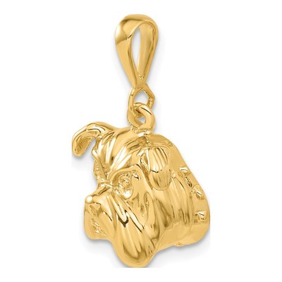 14K Yellow Gold Bulldog Pendant – view 5