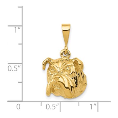 14K Yellow Gold Bulldog Pendant – view 6