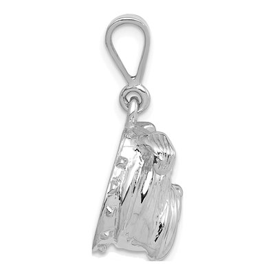 14K White Gold Bulldog Pendant – view 2