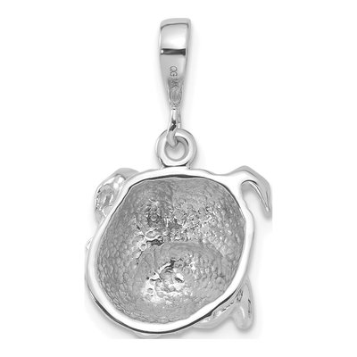 14K White Gold Bulldog Pendant – view 4