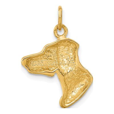 14K Yellow Gold Pointer Dog Pendant – view 4