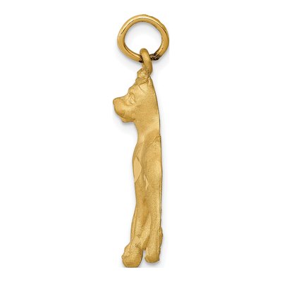14K Yellow Gold Boxer Dog Pendant – view 3
