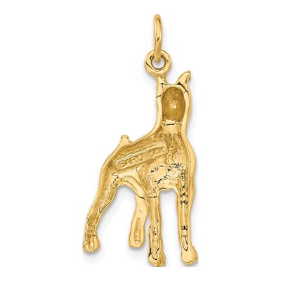 14K Yellow Gold Boxer Dog Pendant – view 4