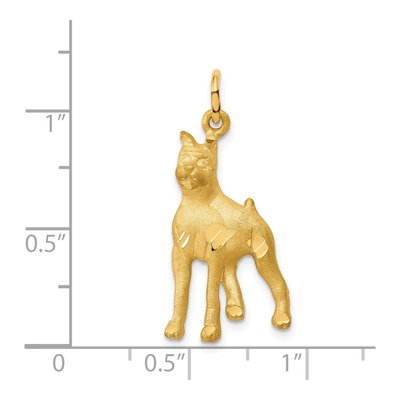 14K Yellow Gold Boxer Dog Pendant – view 5