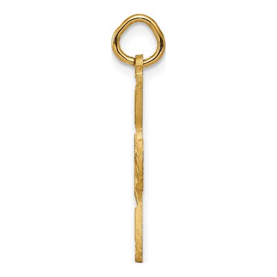 14K Yellow Gold Diamond-Cut Dove Charm – view 3