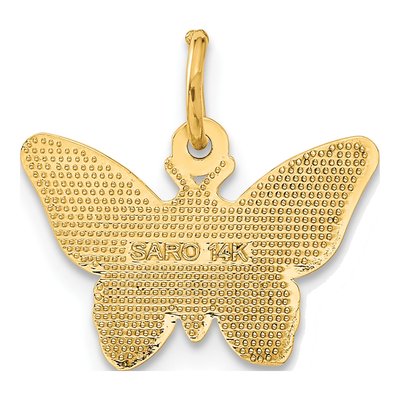 14K Yellow Gold Butterfly Charm – view 4